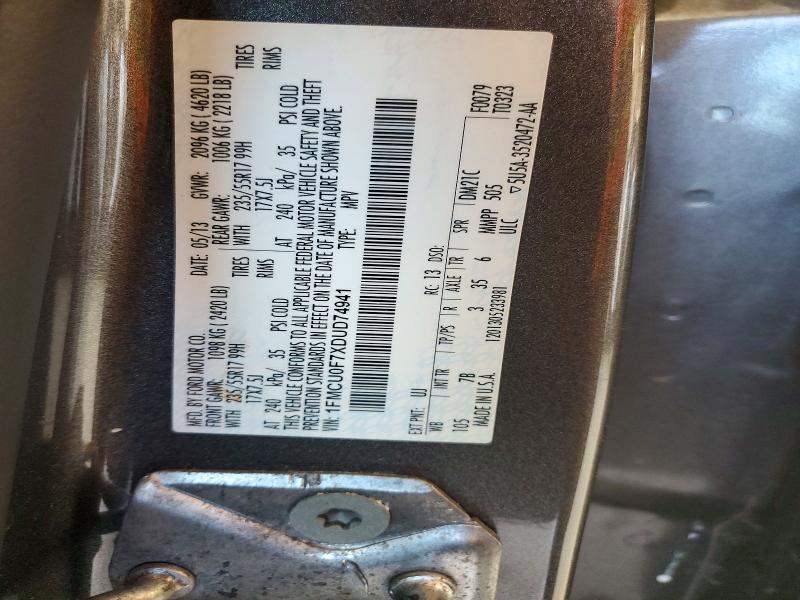 Продаж на аукціоні авто 2013 Ford Escape, vin: 1FMCU0F7XDUD74941, номер лоту: 72100346