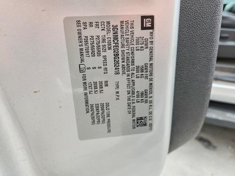 2011 Chevrolet Avalanche მანქანა იყიდება აუქციონზე, vin: 3GNMCFE02BG262418, აუქციონის ნომერი: 71430996