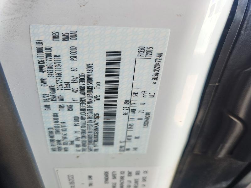 Продаж на аукціоні авто 2022 Ford Transit, vin: 1FTRU8XG5NKA71526, номер лоту: 71353606
