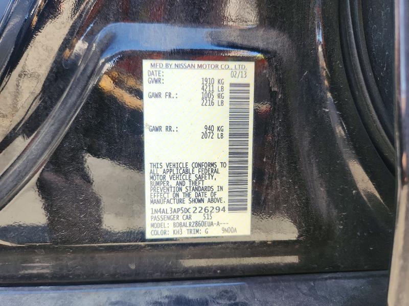 Продажа на аукционе авто 2013 Nissan Altima, vin: 1N4AL3AP5DC226294, номер лота: 71860796