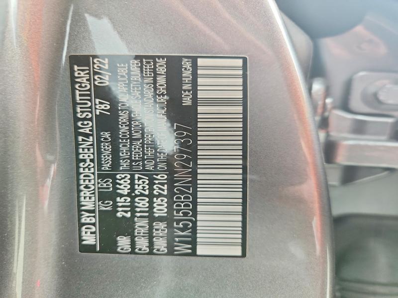 2022 Mercedes-benz Cla მანქანა იყიდება აუქციონზე, vin: W1K5J5BB2NN297397, აუქციონის ნომერი: 70798046