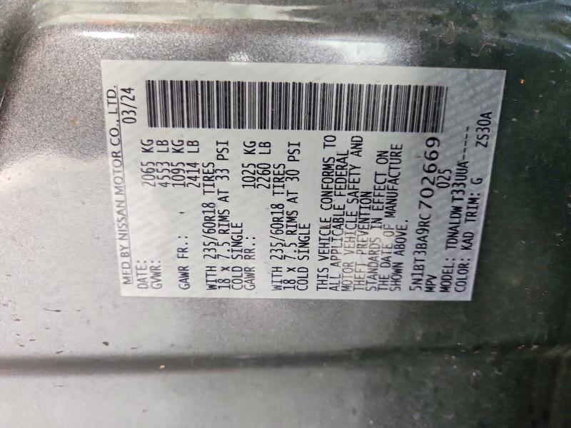 Продаж на аукціоні авто 2024 Nissan Rogue, vin: 5N1BT3BA9RC702669, номер лоту: 71401106