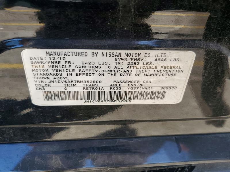 Aukcja sprzedaży 2011 Infiniti G37 Sedan, vin: JN1CV6AR7BM352909, numer aukcji: 69459286