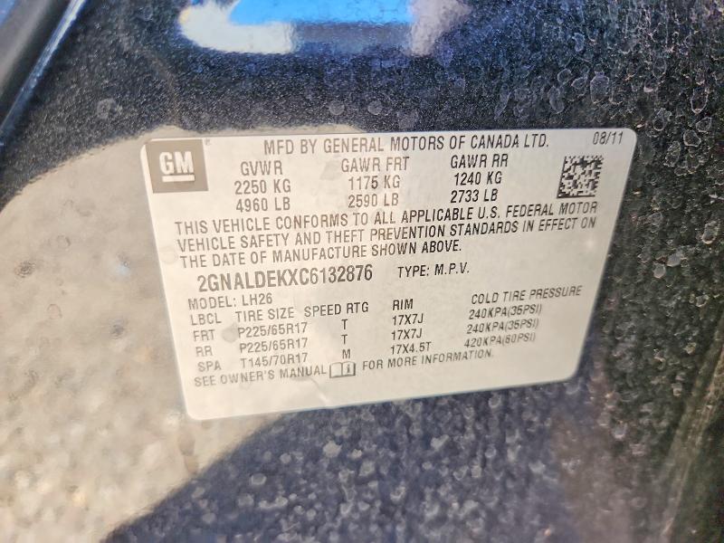 Продажа на аукционе авто 2012 Chevrolet Equinox, vin: 2GNALDEKXC6132876, номер лота: 71213456