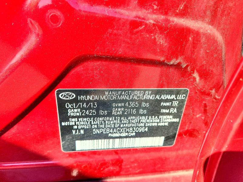 Aukcja sprzedaży 2014 Hyundai Sonata, vin: 5NPEB4ACXEH830964, numer aukcji: 70719536