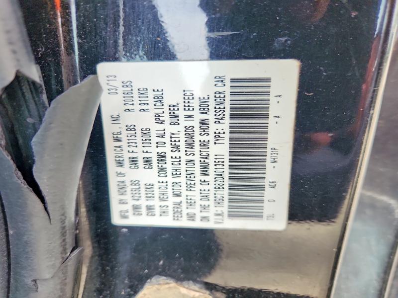 70850996 :رقم المزاد ، 1HGCT1B82DA013511 vin ، 2013 Honda Accord مزاد بيع