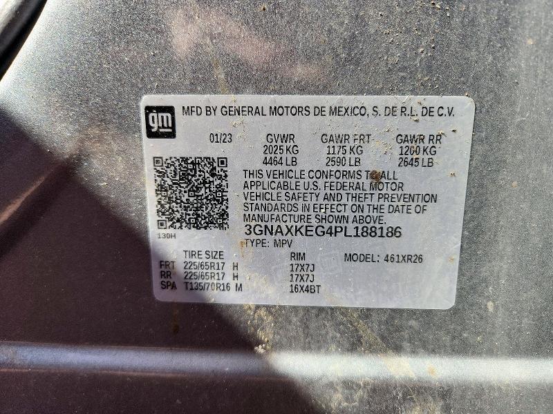 72324096 :رقم المزاد ، 3GNAXKEG4PL188186 vin ، 2023 Chevrolet Equinox مزاد بيع