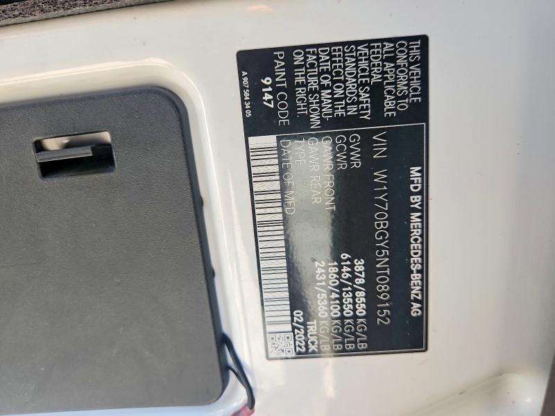 Продаж на аукціоні авто 2022 Mercedes-benz Sprinter, vin: W1Y70BGY5NT089152, номер лоту: 71178366