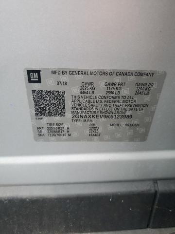 Aukcja sprzedaży 2019 Chevrolet Equinox, vin: 2GNAXKEV9K6123989, numer aukcji: 71295066