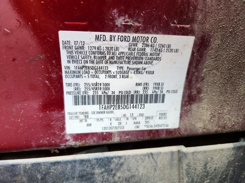 Продаж на аукціоні авто 2013 Ford Taurus, vin: 1FAHP2E85DG144123, номер лоту: 68507566