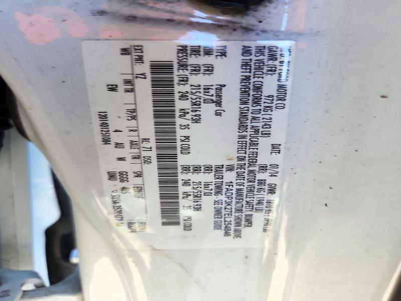 Продаж на аукціоні авто 2014 Ford Focus, vin: 1FADP3K27EL254846, номер лоту: 72427426