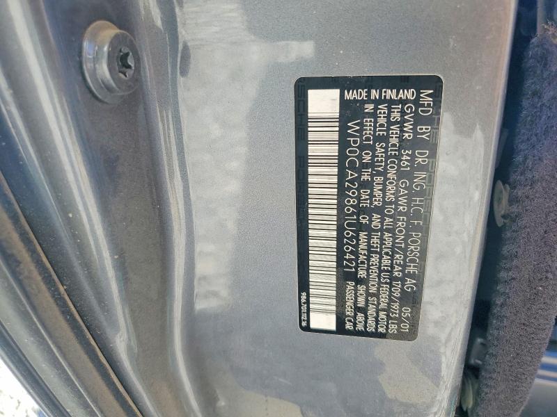 Продаж на аукціоні авто 2001 Porsche Boxster, vin: WP0CA29861U626421, номер лоту: 71413936