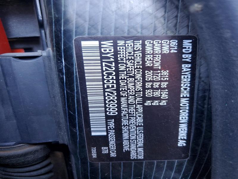 2014 Bmw I3 მანქანა იყიდება აუქციონზე, vin: WBY1Z2C55EV283999, აუქციონის ნომერი: 71716596