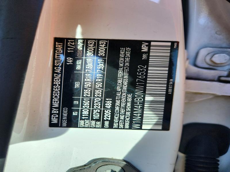 Aukcja sprzedaży 2022 Mercedes-benz Glb, vin: W1N4M4HB0NW176532, numer aukcji: 72399546