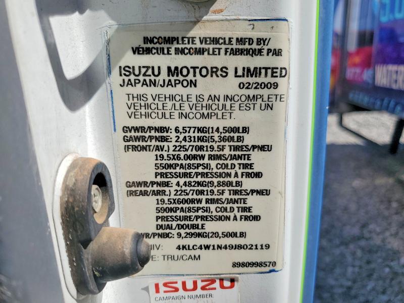 Aukcja sprzedaży 2009 Isuzu Npr, vin: 4KLC4W1N49J802119, numer aukcji: 69375536