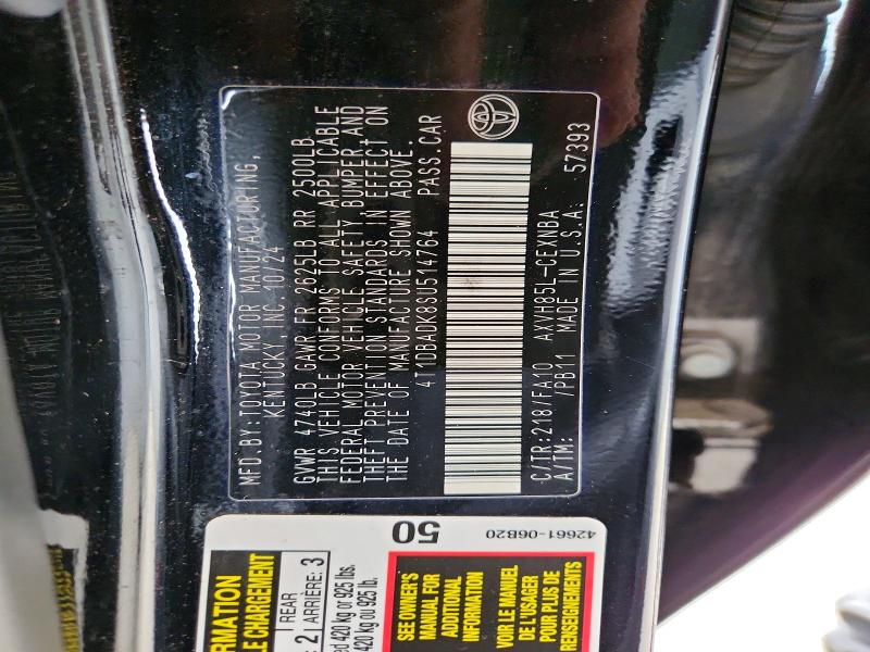 69461306 :رقم المزاد ، 4T1DBADK8SU514764 vin ، 2025 Toyota Camry مزاد بيع