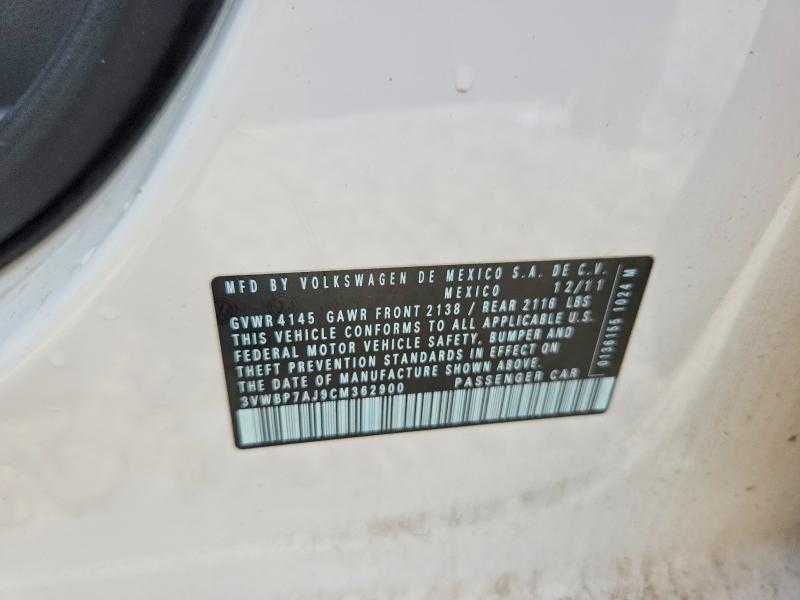 Продажа на аукционе авто 2012 Volkswagen Jetta, vin: 3VWBP7AJ9CM362900, номер лота: 71185896