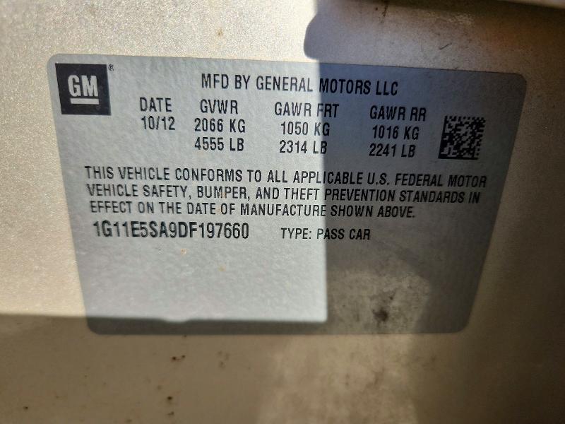 Aukcja sprzedaży 2013 Chevrolet Malibu, vin: 1G11E5SA9DF197660, numer aukcji: 71318946