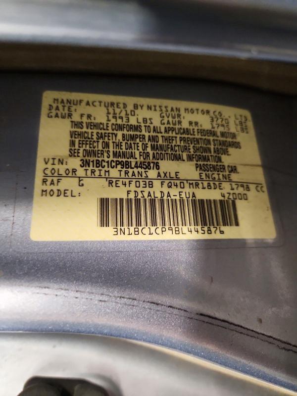 2011 Nissan Versa მანქანა იყიდება აუქციონზე, vin: 3N1BC1CP9BL445876, აუქციონის ნომერი: 72138186