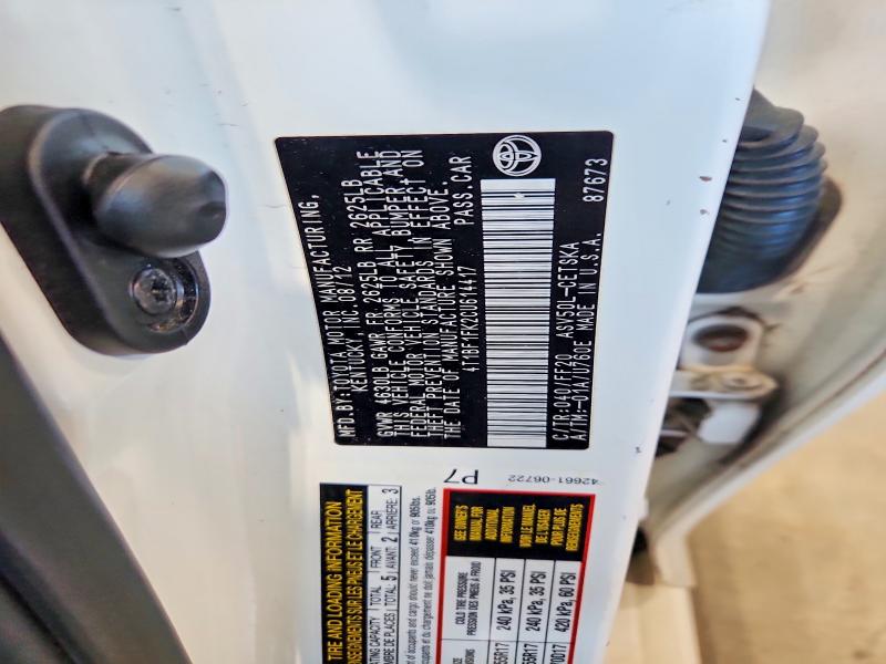 2012 Toyota Camry მანქანა იყიდება აუქციონზე, vin: 4T1BF1FK2CU614417, აუქციონის ნომერი: 71251736