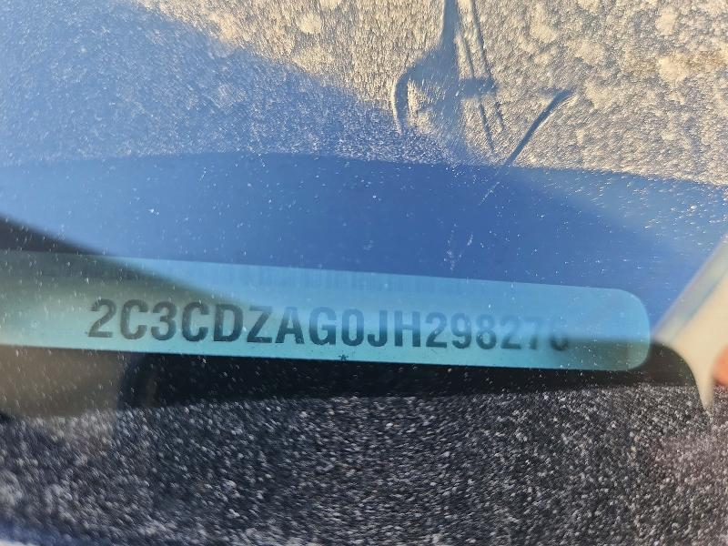 Продаж на аукціоні авто 2018 Dodge Challenger, vin: 2C3CDZAG0JH298276, номер лоту: 72023756