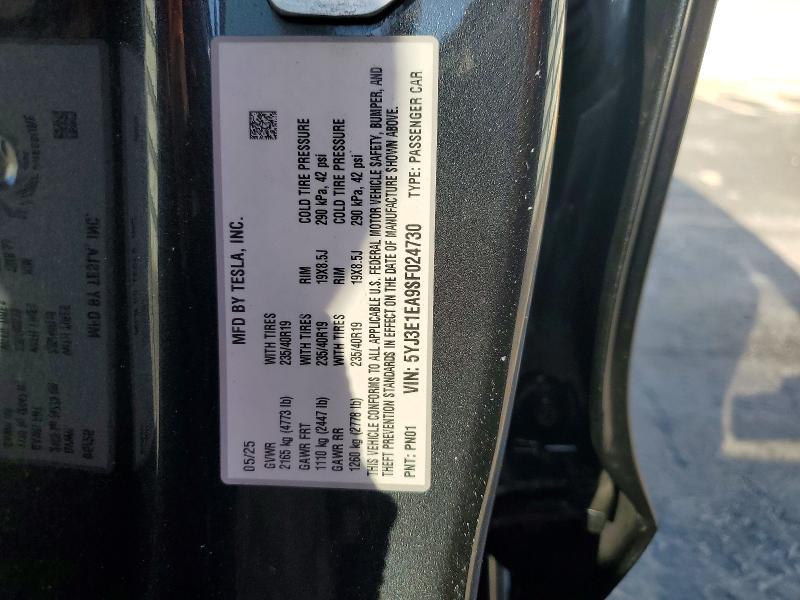 Продажа на аукционе авто 2025 Tesla Model 3, vin: 5YJ3E1EA9SF024730, номер лота: 72968536