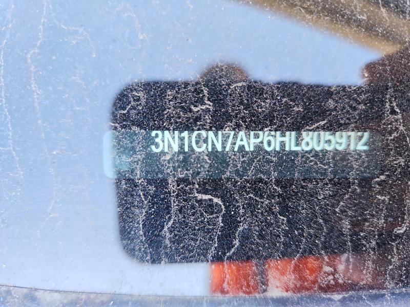 2017 Nissan Versa მანქანა იყიდება აუქციონზე, vin: 3N1CN7AP6HL805912, აუქციონის ნომერი: 72053546