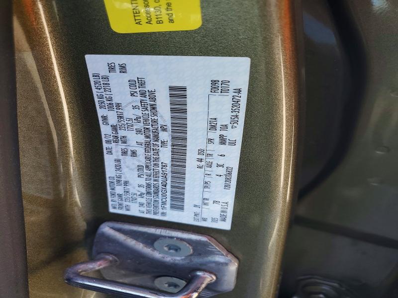 71716846 :رقم المزاد ، 1FMCU0GX4DUA91787 vin ، 2013 Ford Escape مزاد بيع