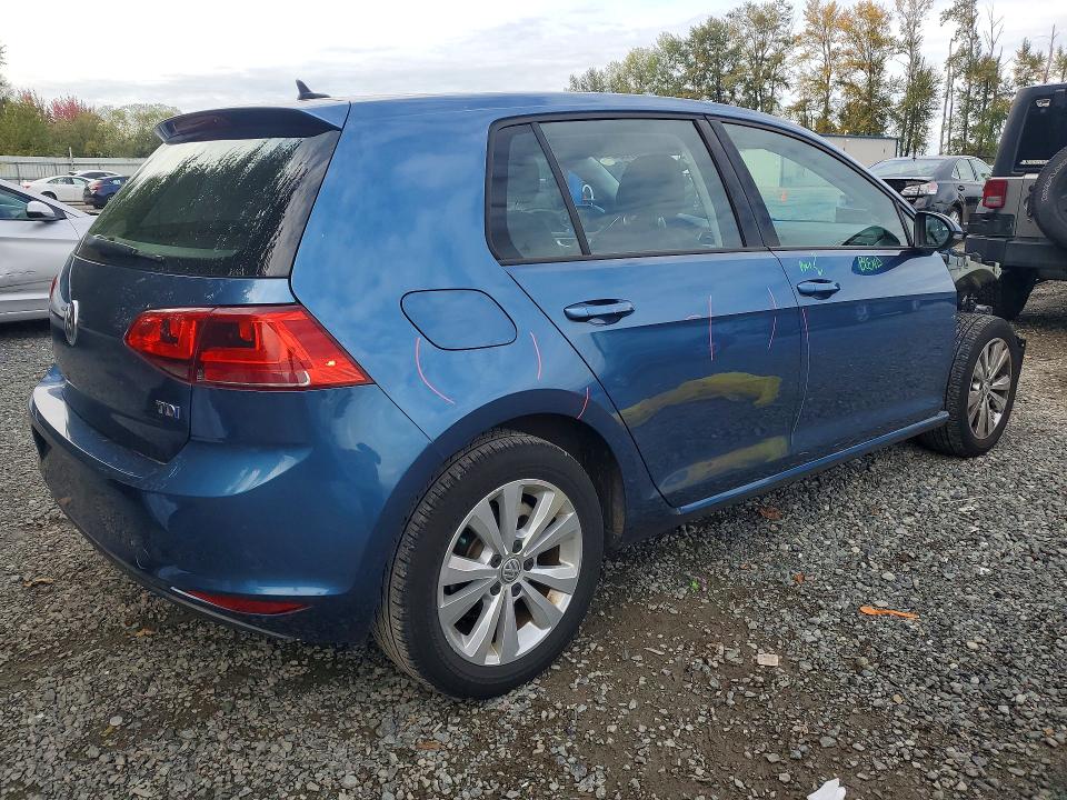 71263766 :رقم المزاد ، 3VW2A7AU2FM098323 vin ، 2015 Volkswagen Golf مزاد بيع