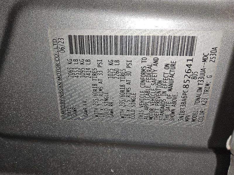 2023 Nissan Rogue მანქანა იყიდება აუქციონზე, vin: 5N1BT3BA6PC852641, აუქციონის ნომერი: 72250336