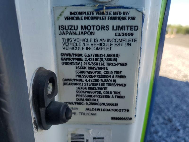 Aukcja sprzedaży 2010 Isuzu Npr, vin: JALC4W160A7002779, numer aukcji: 69623306