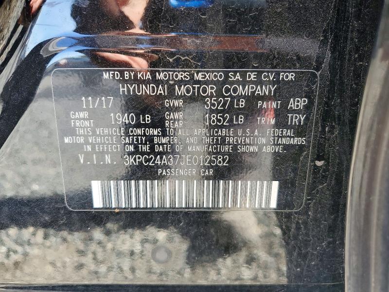 Aukcja sprzedaży 2018 Hyundai Accent, vin: 3KPC24A37JE012582, numer aukcji: 72194896