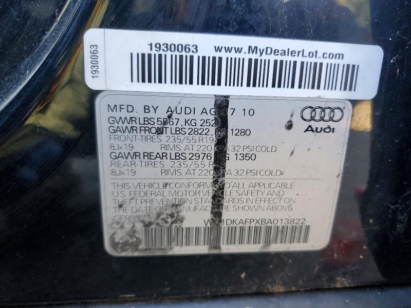 Auction sale of the 2011 Audi Q5, vin: WA1DKAFPXBA013822, lot number: 71726746