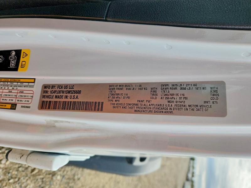 2025 Jeep Wrangler მანქანა იყიდება აუქციონზე, vin: 1C4PJXFN1SW526600, აუქციონის ნომერი: 71600916