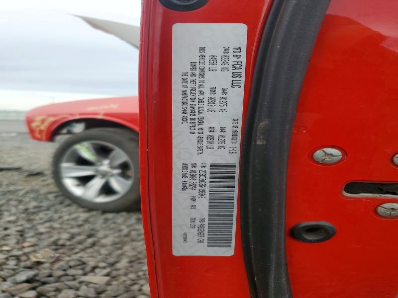 Auction sale of the 2016 Dodge Challenger, vin: 2C3CDZAG2GH198849, lot number: 72440256