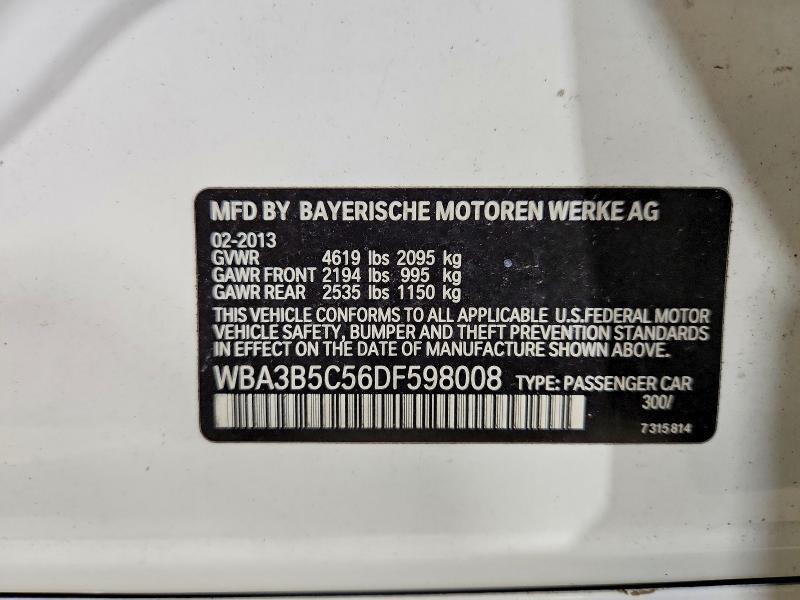 71967256 :رقم المزاد ، WBA3B5C56DF598008 vin ، 2013 Bmw 328 مزاد بيع