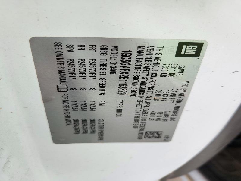 72225486 :رقم المزاد ، 1GCSGAFX2E1163829 vin ، 2014 Chevrolet Express G1500 مزاد بيع