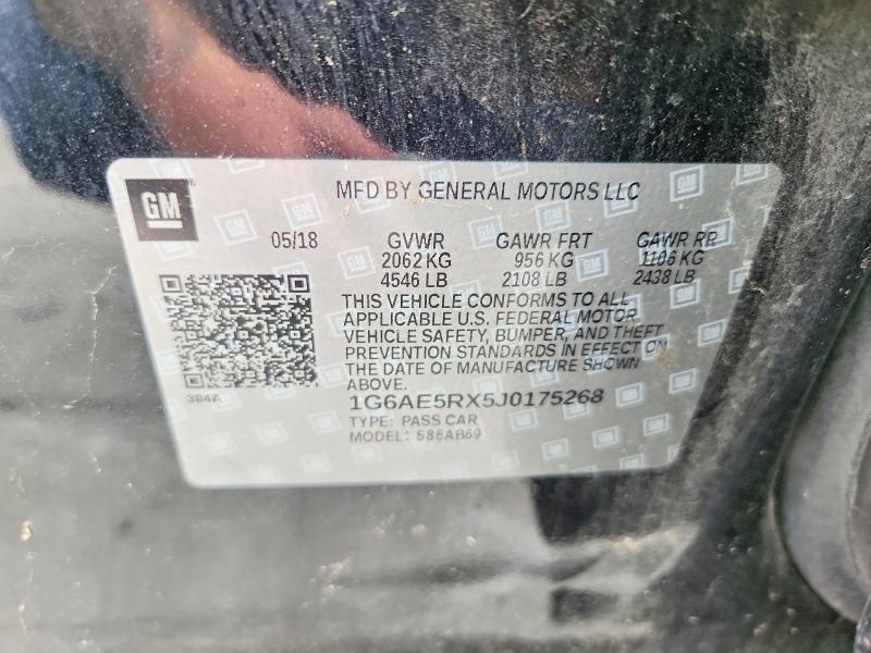 2018 Cadillac Ats მანქანა იყიდება აუქციონზე, vin: 1G6AE5RX5J0175268, აუქციონის ნომერი: 71220496