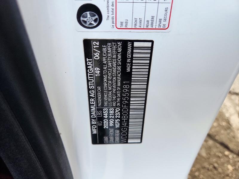 Aukcja sprzedaży 2013 Mercedes-benz C, vin: WDDGJ4HB0DF955981, numer aukcji: 72700246