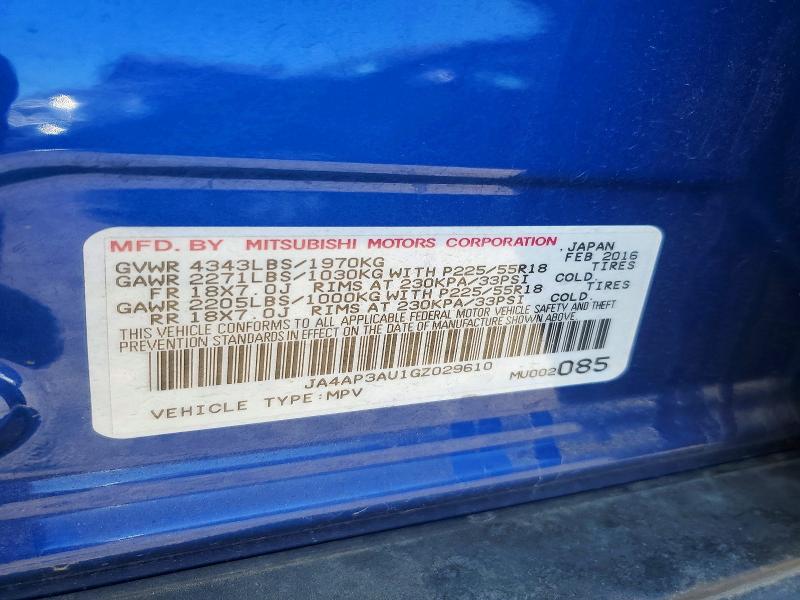 Aukcja sprzedaży 2016 Mitsubishi Outlander Sport, vin: JA4AP3AU1GZ029610, numer aukcji: 71855516