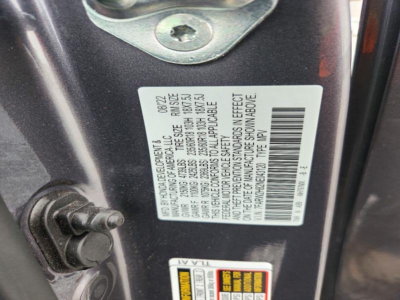 72490796 :رقم المزاد ، 7FARW2H82NE043120 vin ، 2022 Honda Cr-v مزاد بيع