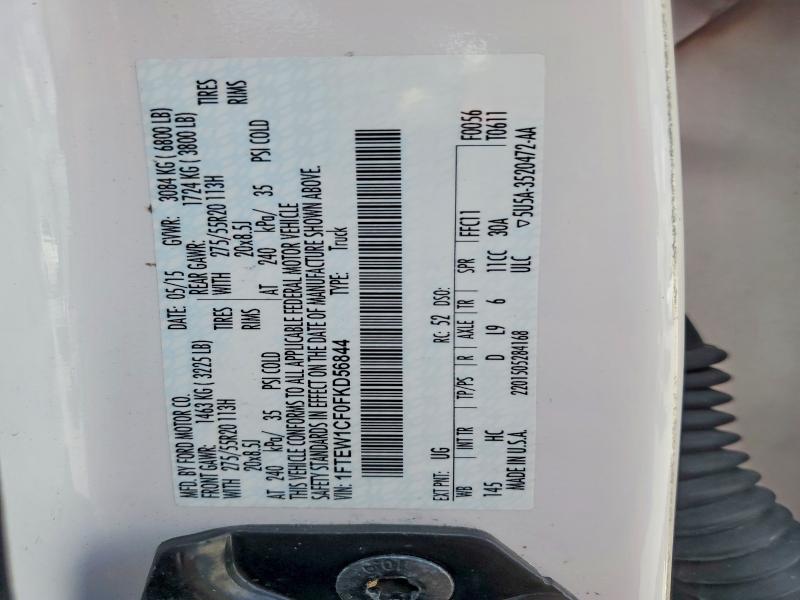 70534116 :رقم المزاد ، 1FTEW1CF0FKD56844 vin ، 2015 Ford F150 مزاد بيع