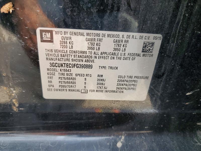 Aukcja sprzedaży 2015 Chevrolet Silverado, vin: 3GCUKTEC9FG390889, numer aukcji: 71353996