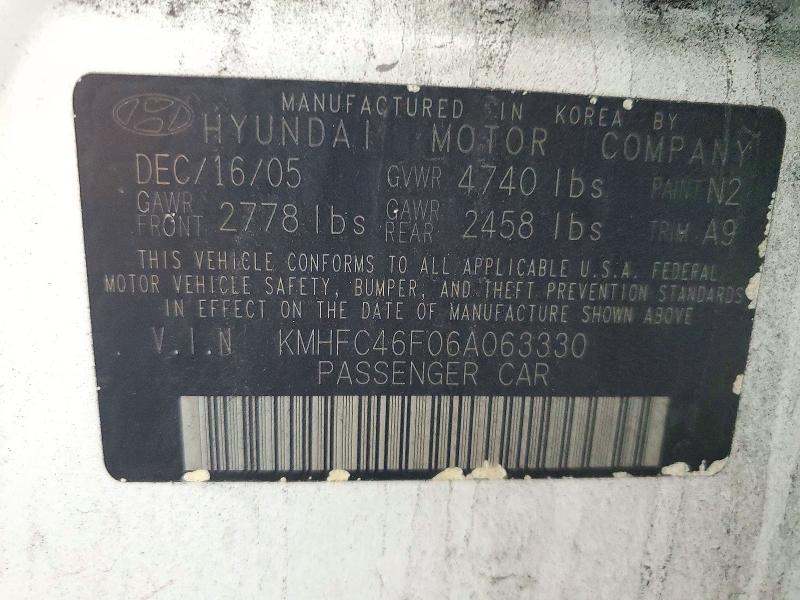 Продажа на аукционе авто 2006 Hyundai Azera, vin: KMHFC46F06A063330, номер лота: 71815306