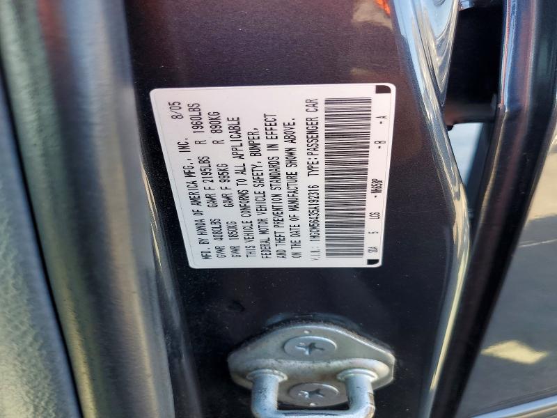 Продаж на аукціоні авто 2005 Honda Accord, vin: 1HGCM56435A192316, номер лоту: 71687986