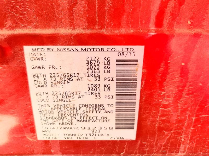 Продажа на аукционе авто 2015 Nissan Rogue, vin: 5N1AT2MVXFC912358, номер лота: 71660296