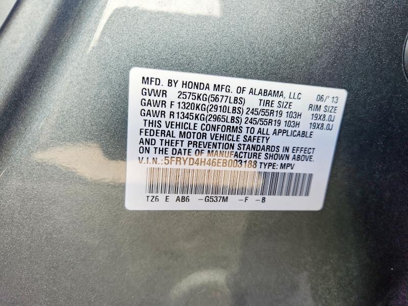Aukcja sprzedaży 2014 Acura Mdx, vin: 5FRYD4H46EB003188, numer aukcji: 71800236