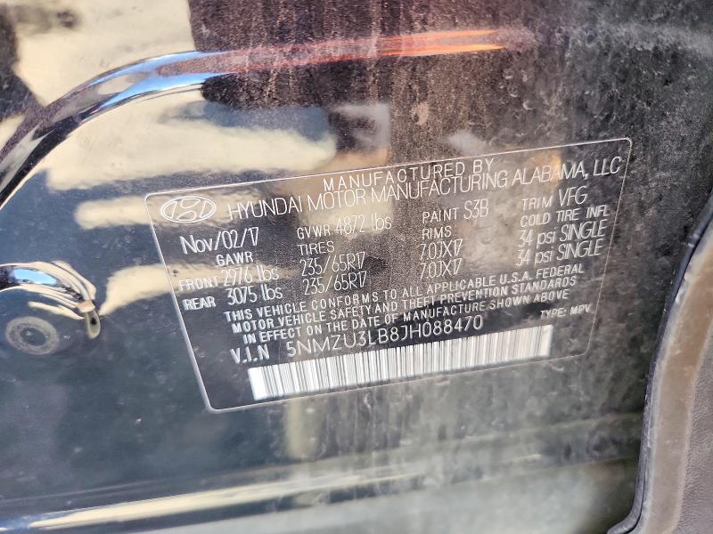 71640826 :رقم المزاد ، 5NMZU3LB8JH088470 vin ، 2018 Hyundai Santa Fe Sport مزاد بيع