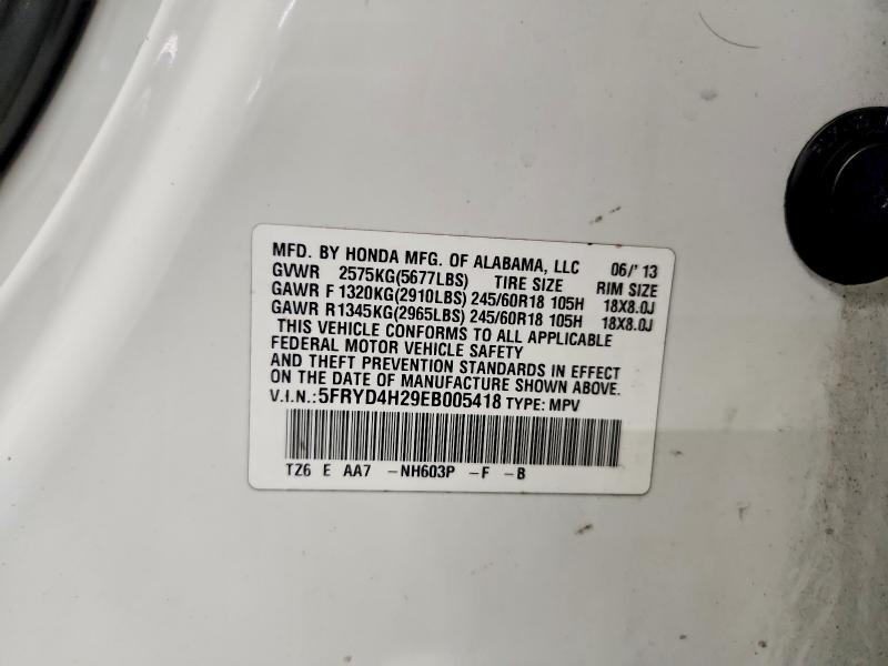 Продаж на аукціоні авто 2014 Acura Mdx, vin: 5FRYD4H29EB005418, номер лоту: 72112686
