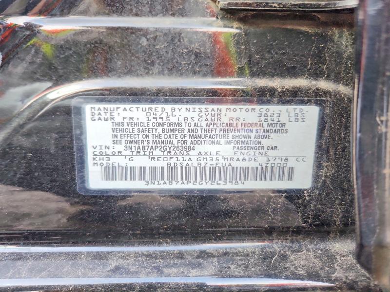 Aukcja sprzedaży 2016 Nissan Sentra, vin: 3N1AB7AP2GY263984, numer aukcji: 71538186